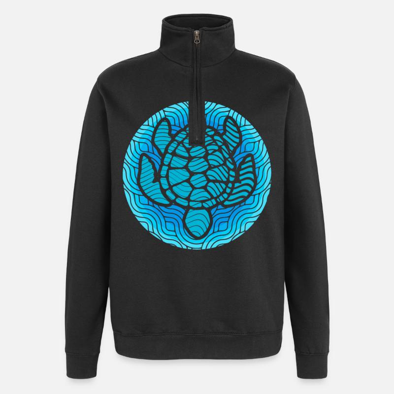 Turtle - Quarter-Zip Sweatshirt - black
