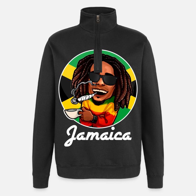 Jamaika - Quarter-Zip-Sweatshirt - Schwarz
