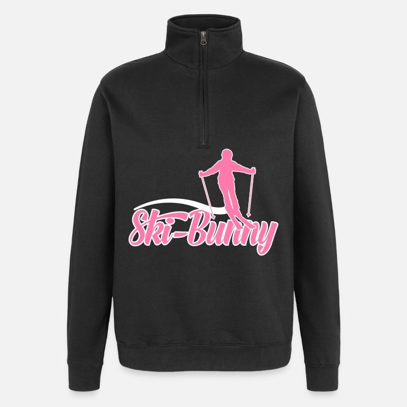 Ski Hase - Quarter-Zip Sweatshirt - black