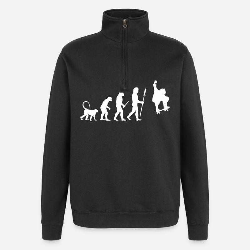 Skater Evolution - Quarter-Zip Sweatshirt - black