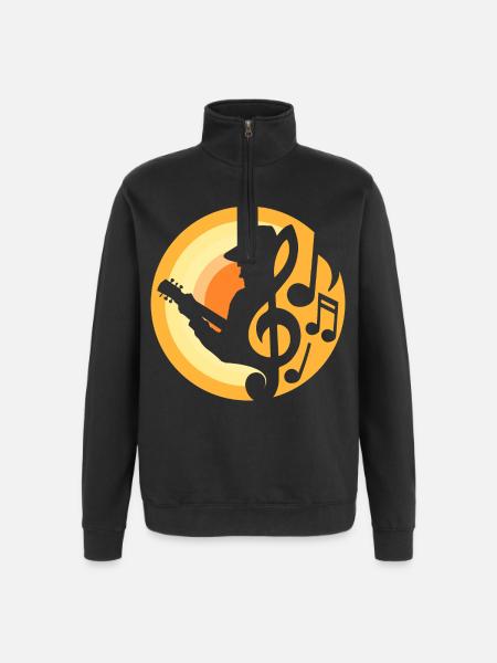 Guitar Player - Quarter-Zip Sweatshirt - black