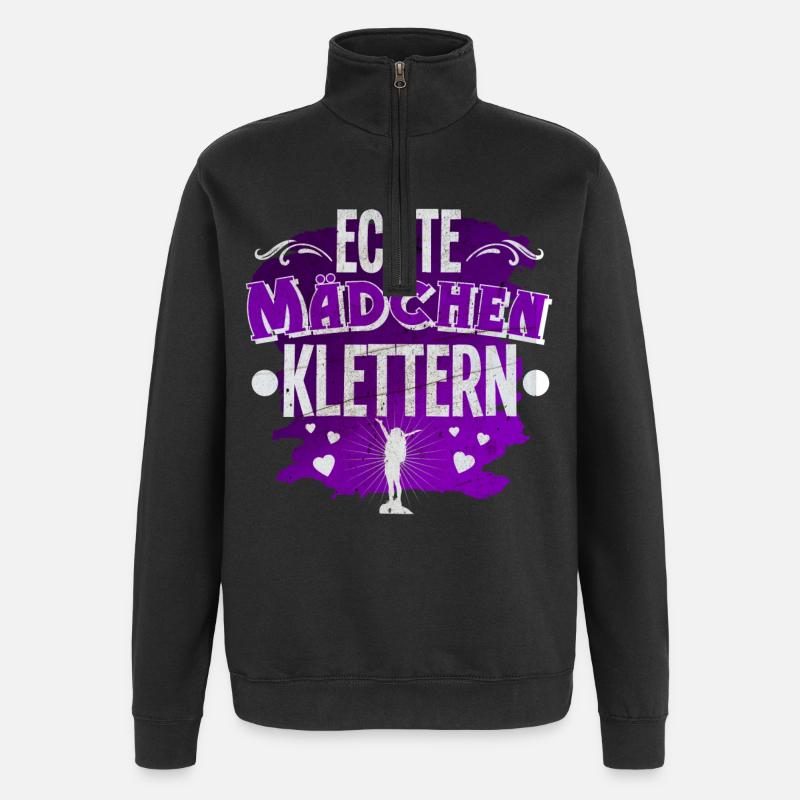 Klettern - Quarter-Zip-Sweatshirt - Schwarz