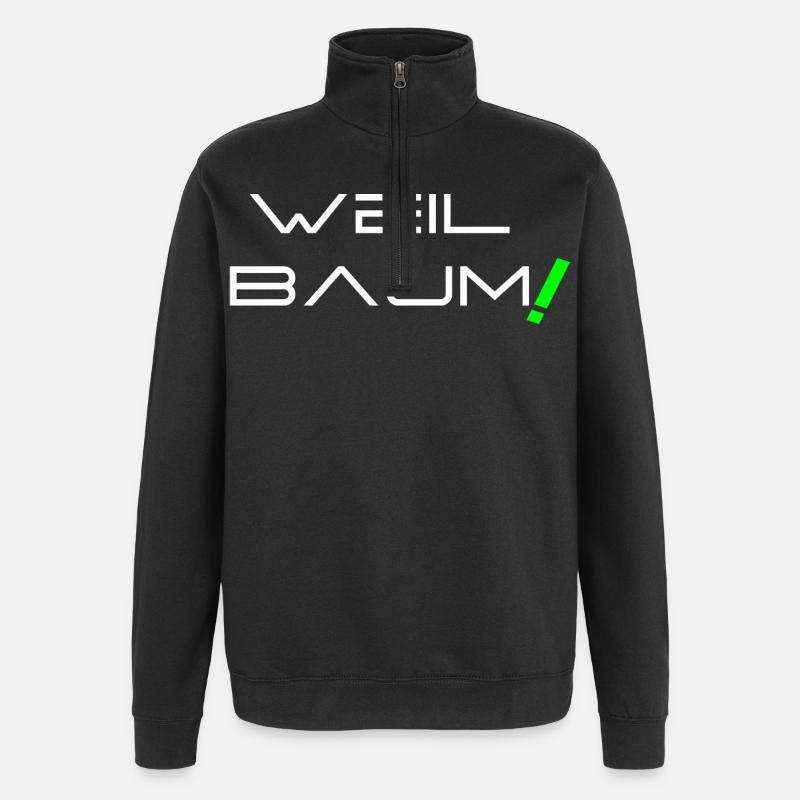 Because tree! - Quarter-Zip Sweatshirt - black