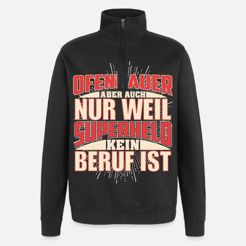 Ofenbauer Superheld - Quarter-Zip-Sweatshirt - Schwarz