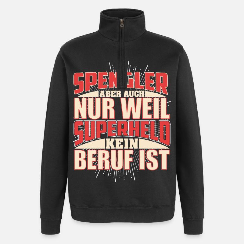 Spengler Superheld - Quarter-Zip-Sweatshirt - Schwarz