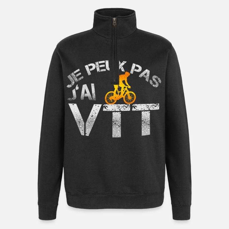 Vtt - Sweat à zip 1/4 - noir