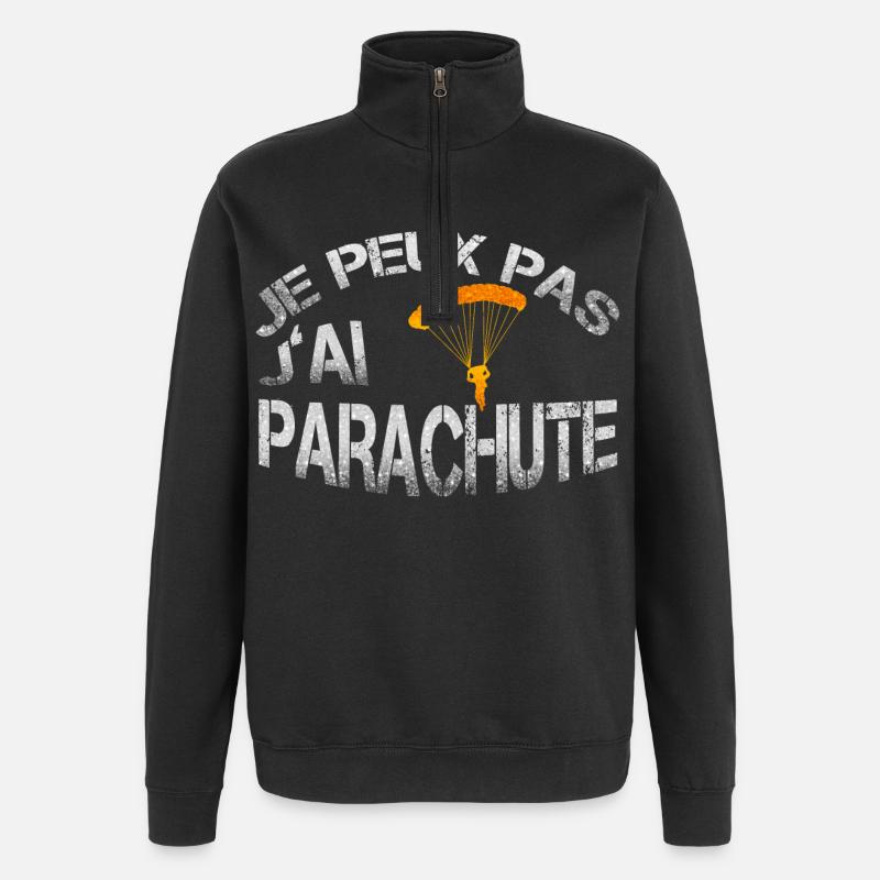 parachute - Quarter-Zip-Sweatshirt - Schwarz