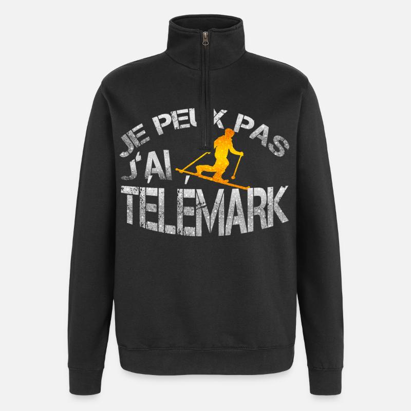 Télémark - Sweat à zip 1/4 - noir