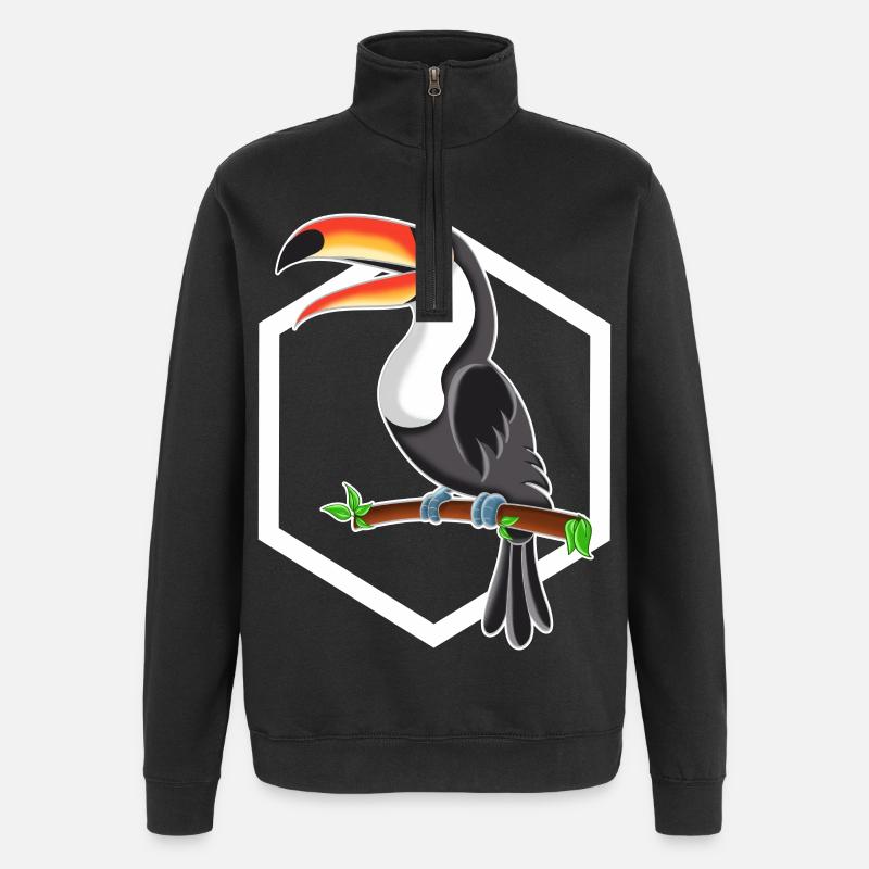 Tukan - Quarter-Zip-Sweatshirt - Schwarz