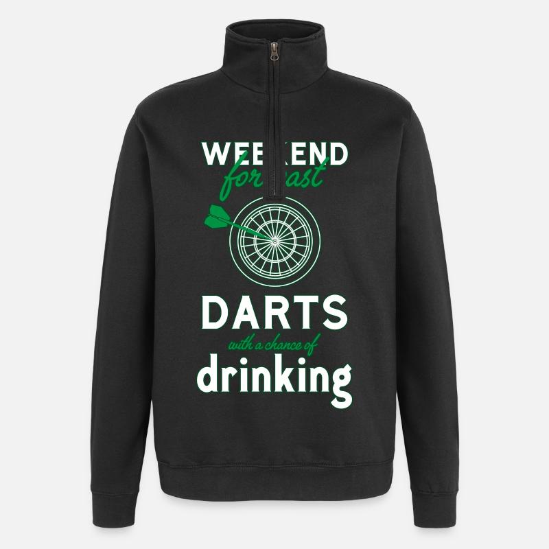 Darts Dart - Quarter-Zip-Sweatshirt - Schwarz