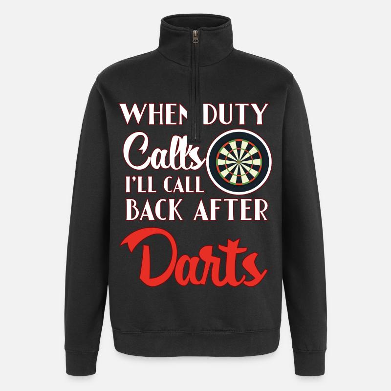 Fléchettes fléchettes - Sweat à zip 1/4 - noir