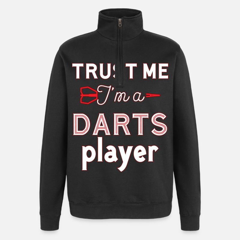 Darts darts - Quarter-Zip Sweatshirt - black