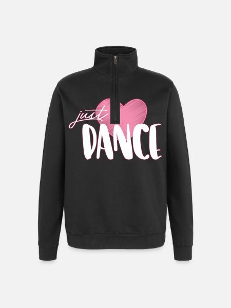 danse - Sweat à zip 1/4 - noir