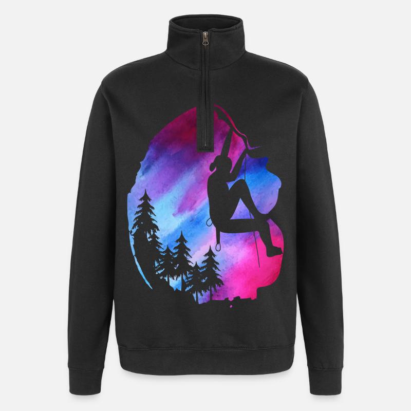 Aventure en tyrolienne grimpeuse - Sweat à zip 1/4 - noir