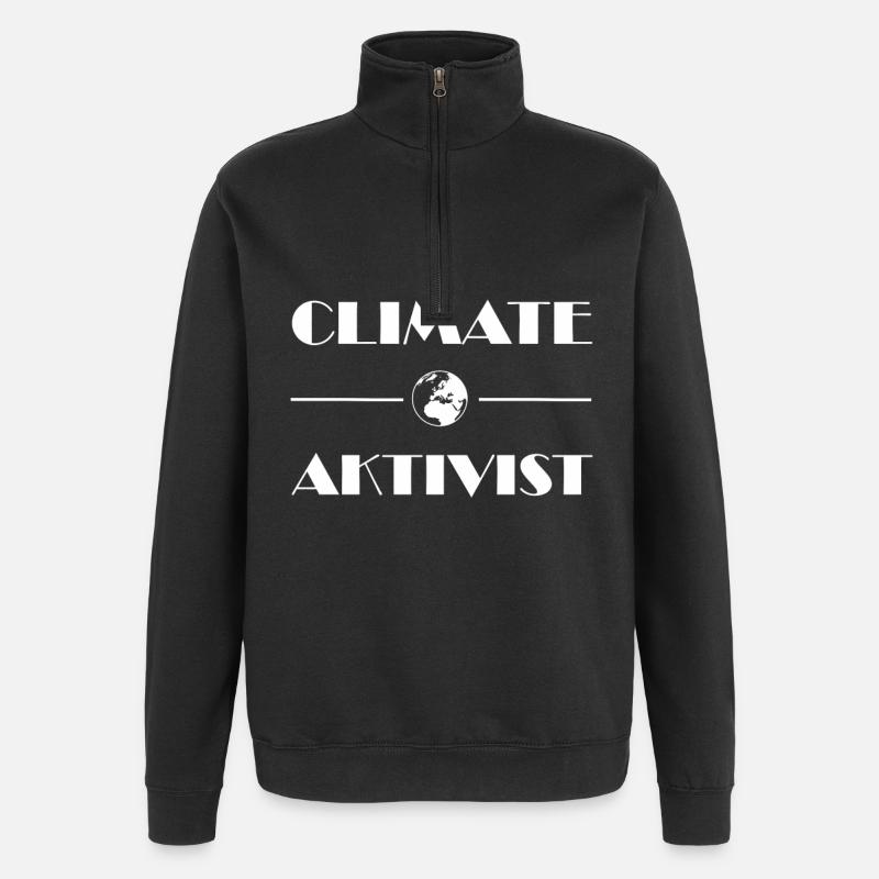 Klima Aktivist - Quarter-Zip-Sweatshirt - Schwarz