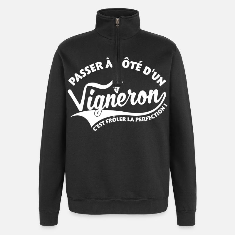 Winemaker Perfection - Quarter-Zip Sweatshirt - black