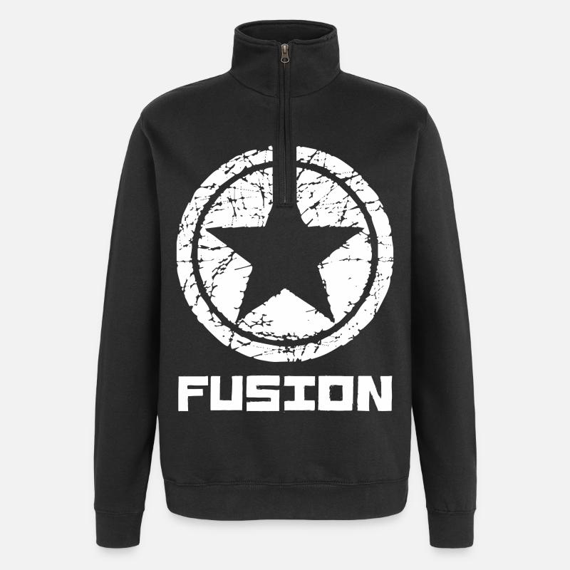 Fusion - Quarter-Zip Sweatshirt - black