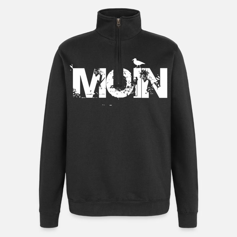 MOIN - Quarter-Zip-Sweatshirt - Schwarz