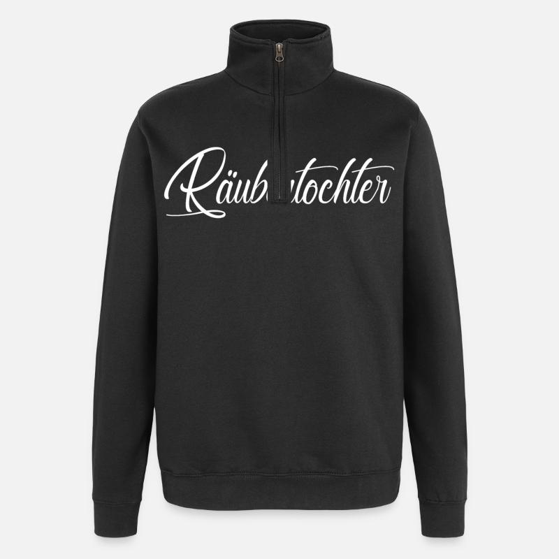 Räubertochter - Quarter-Zip-Sweatshirt - Schwarz