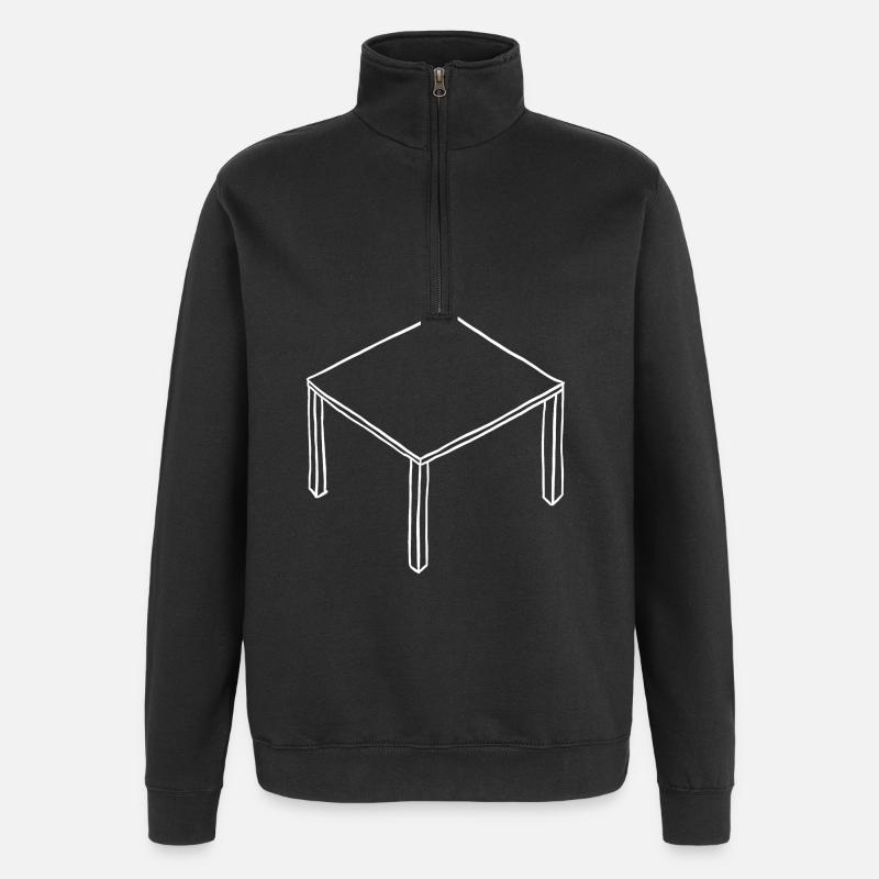 Table white - Quarter-Zip Sweatshirt - black