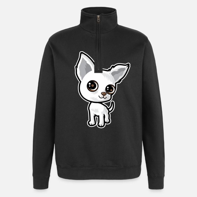Chiot - Sweat à zip 1/4 - noir