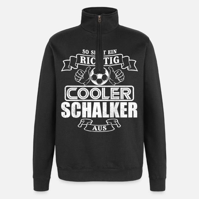 Cooler Schalker - Quarter-Zip-Sweatshirt - Schwarz