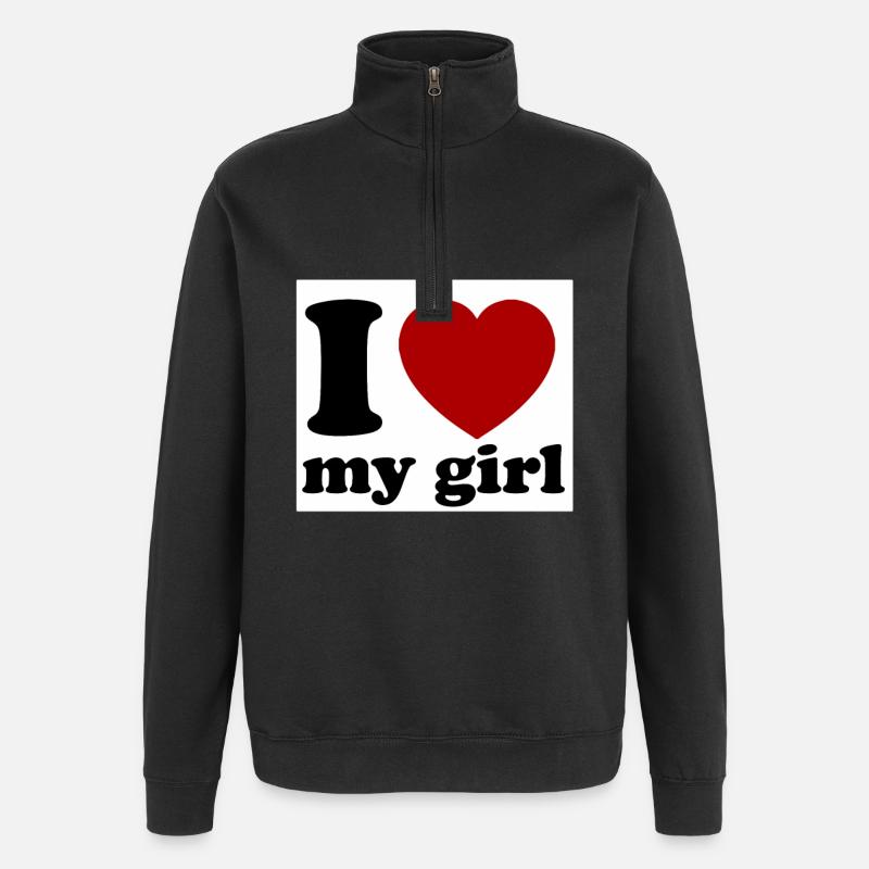 Freundin - Quarter-Zip-Sweatshirt - Schwarz