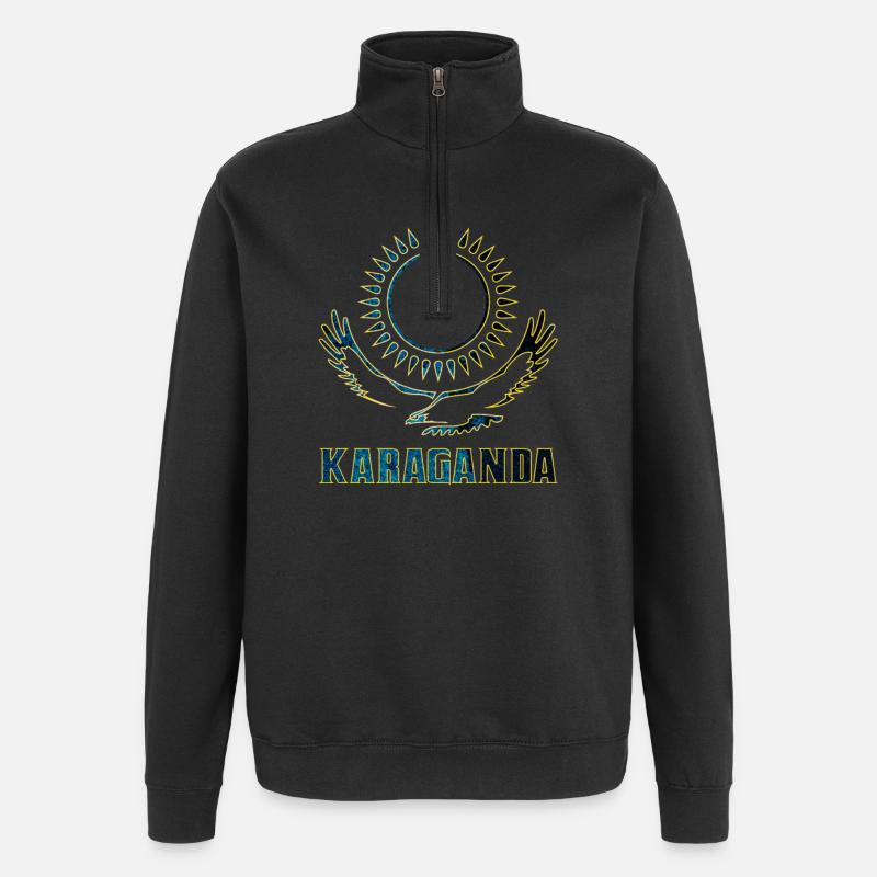Cadeau Karaganda Kazakhstan - Sweat à zip 1/4 - noir