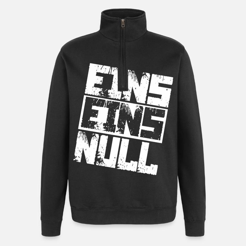 Polizei 110 Notruf - Quarter-Zip-Sweatshirt - Schwarz