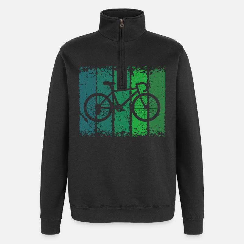 Fahrrad - Quarter-Zip-Sweatshirt - Schwarz