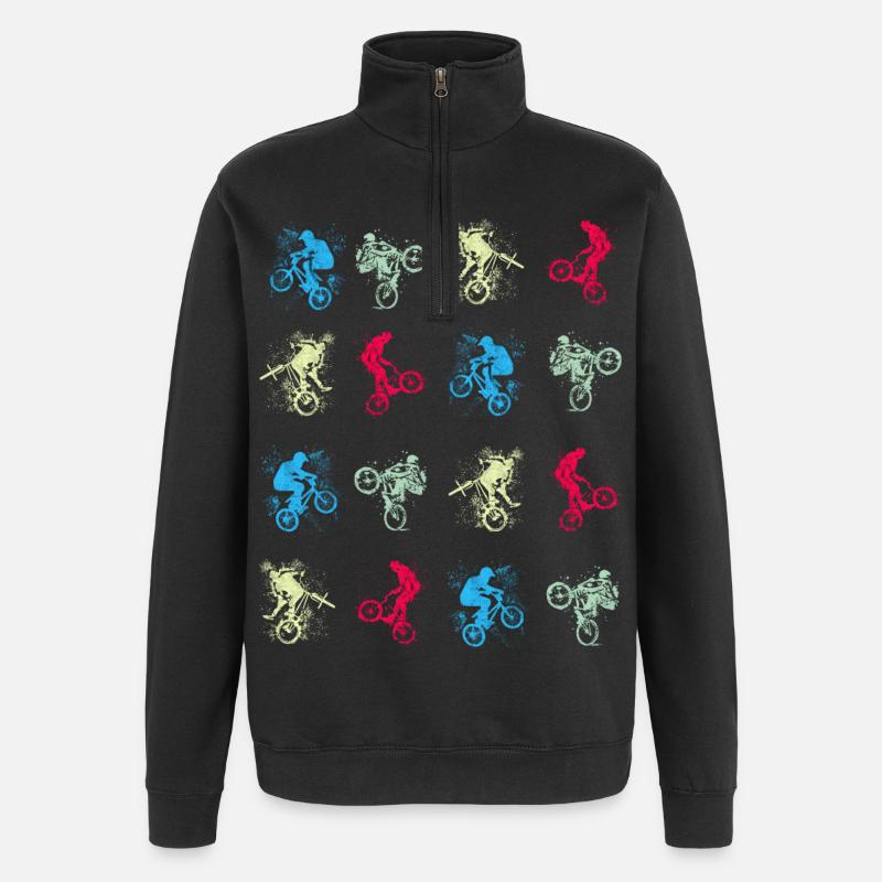 BMX / Bmx / bmx / gift idea / birthday - Quarter-Zip Sweatshirt - black