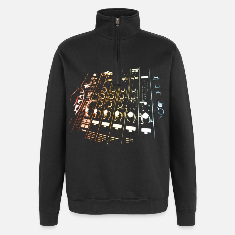 DJ - Quarter-Zip-Sweatshirt - Schwarz