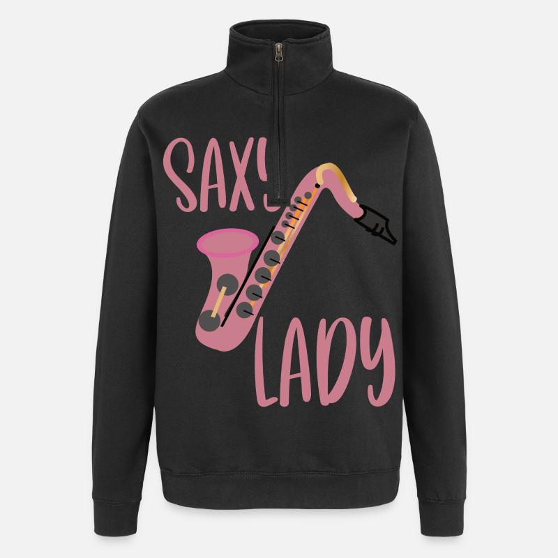 Saxophone Saxophoniste Saxophone Saxy Lady - Sweat à zip 1/4 - noir