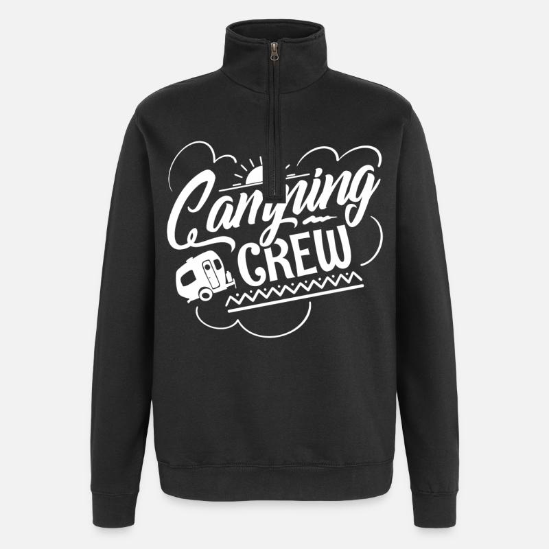 Équipe de camping - Sweat à zip 1/4 - noir