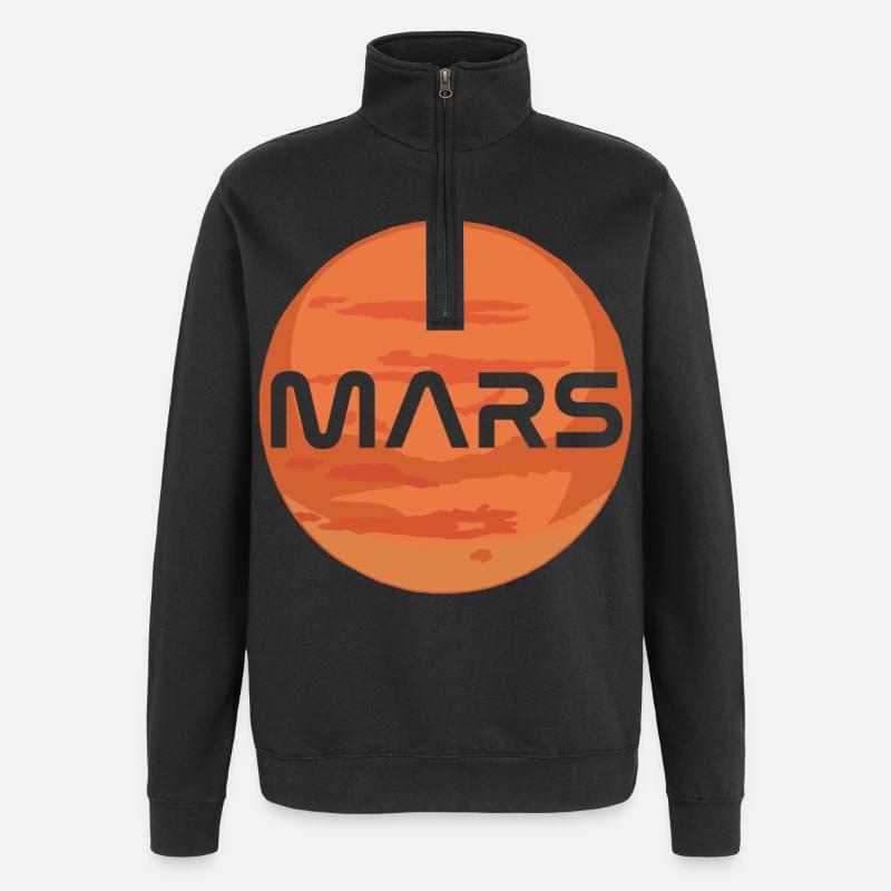 Planet Mars - Quarter-Zip Sweatshirt - black