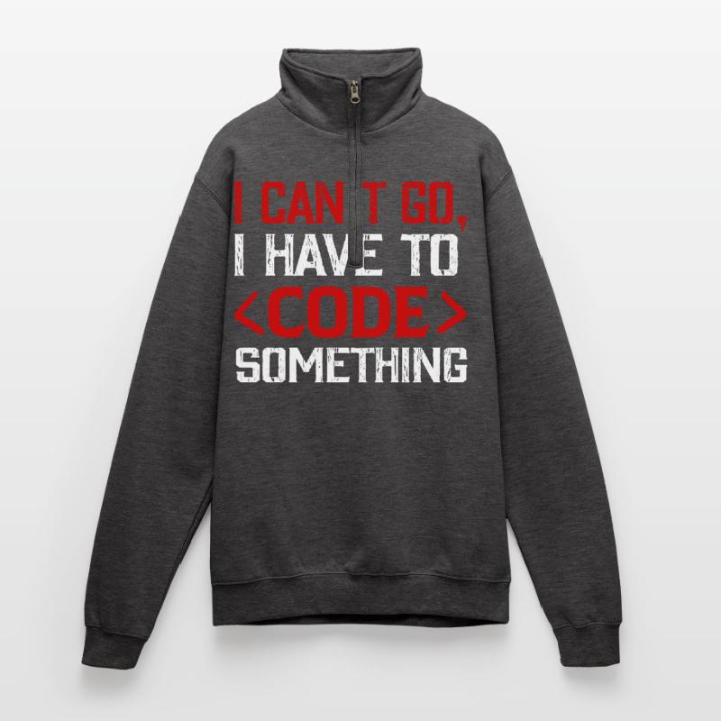 Programmierer , Nerd , Computer Code Quarter-Zip-Sweatshirt