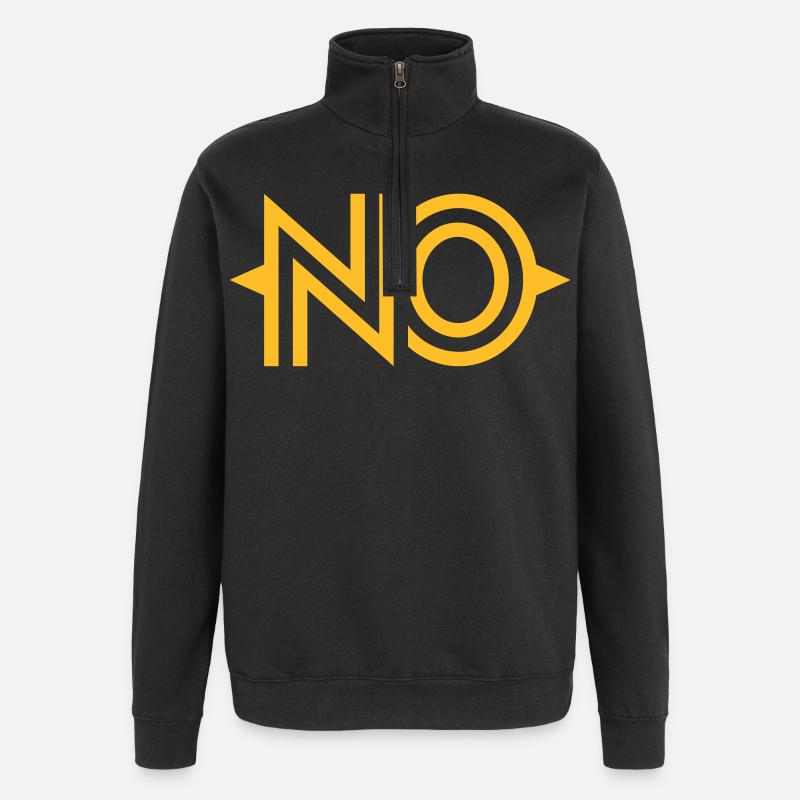 NO - Quarter-Zip Sweatshirt - black