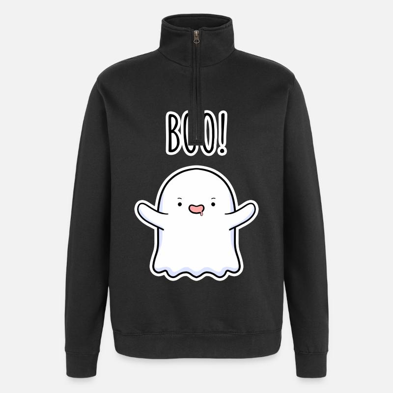 Boo Ghost – Sweet Halloween Ghost - Quarter-Zip Sweatshirt - black