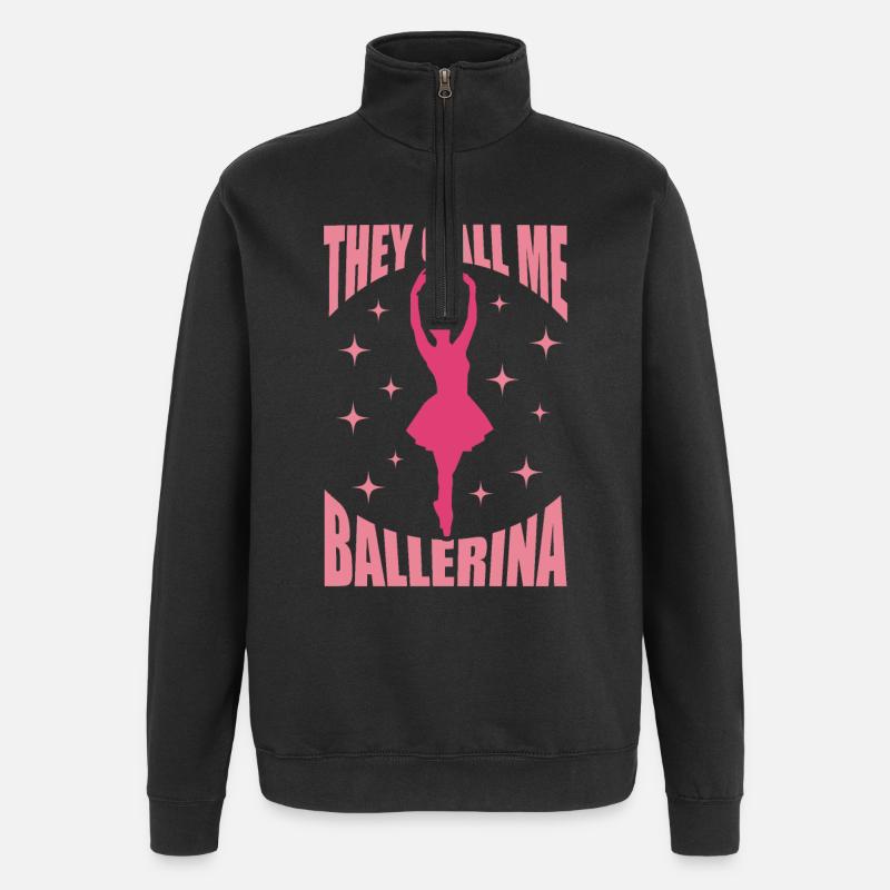 Danseuse de ballet - Sweat à zip 1/4 - noir