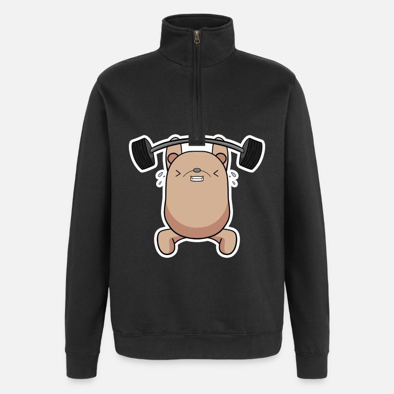 Athlète Kraft Bear - Sweat à zip 1/4 - noir