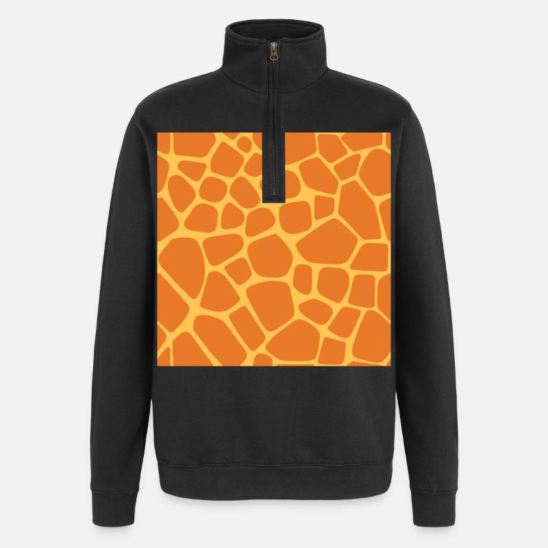 Giraffe Pattern - Quarter-Zip Sweatshirt - black