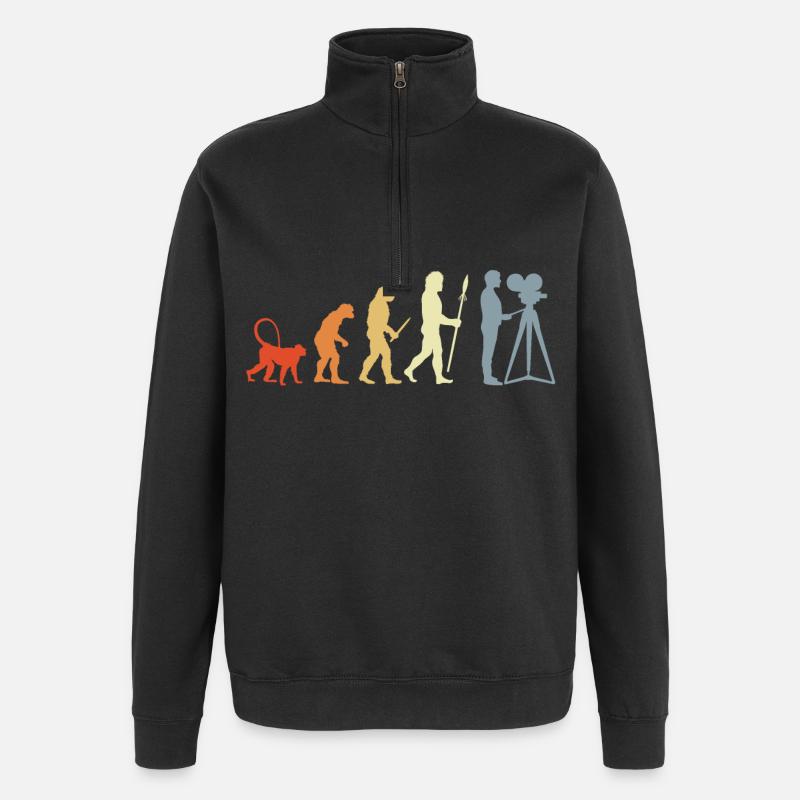Kameramann Evolution - Quarter-Zip-Sweatshirt - Schwarz