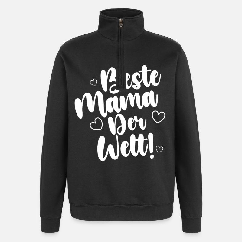 Beste Mama Der Welt! - Quarter-Zip-Sweatshirt - Schwarz
