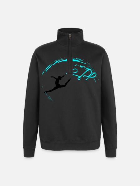 Rhythmic gymnastics - Quarter-Zip Sweatshirt - black