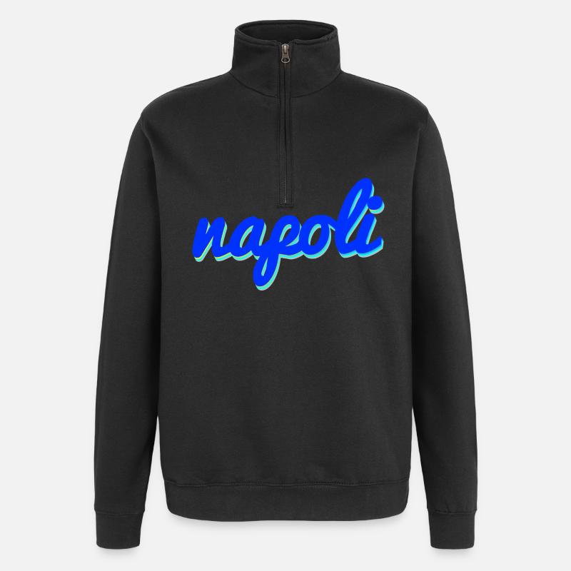 Napoli - Sweat à zip 1/4 - noir