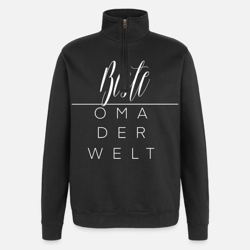Beste Oma Der Welt - Quarter-Zip-Sweatshirt - Schwarz