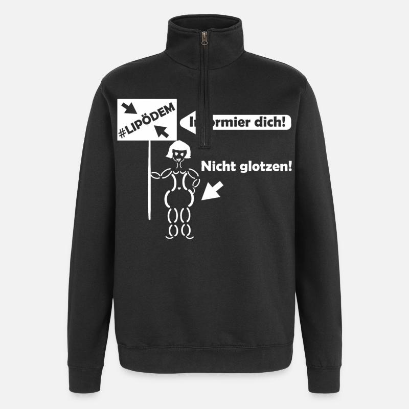 Lipödem Kämpferin - Quarter-Zip-Sweatshirt - Schwarz
