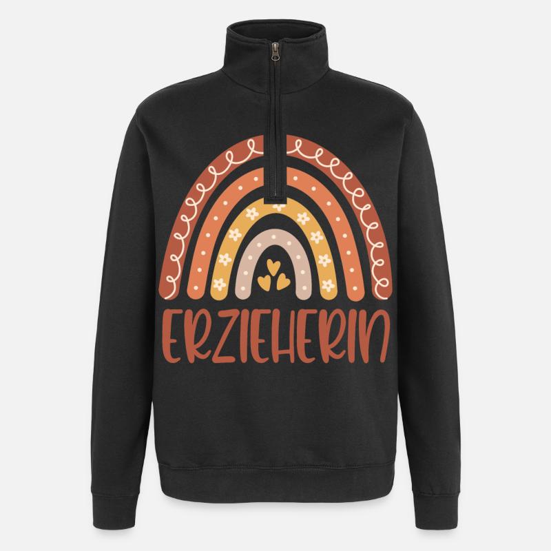 Institutrice de maternelle Regenbogen - Sweat à zip 1/4 - noir
