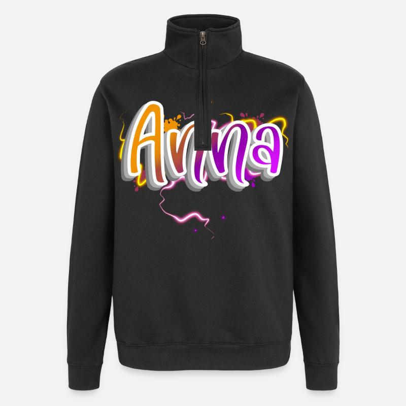 Anna - Sweat à zip 1/4 - noir