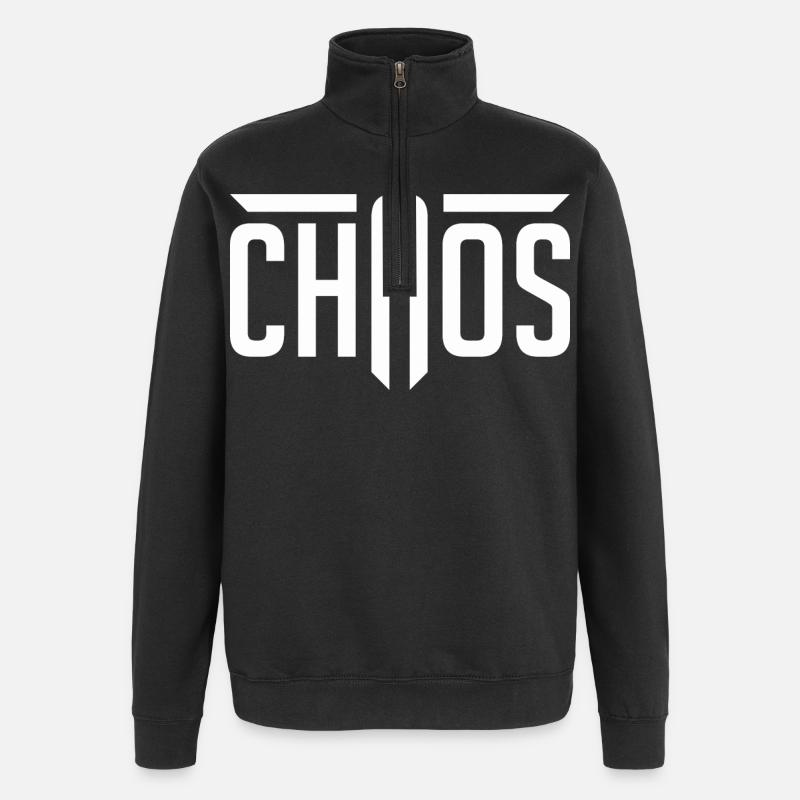 chaos - Sweat à zip 1/4 - noir